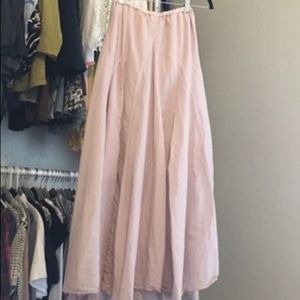 CP Shades/Blush pink maxi skirt NWOT